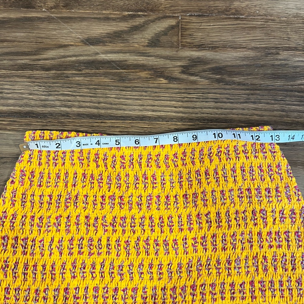 J. Crew Factory Vibrant Yellow and Purple fit & flare Skirt - Picture 10 of 10
